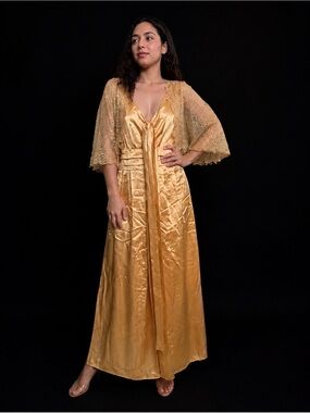 ✨ Custom Made Mother of the Groom Formal Gown with Beaded Bolero | Gold